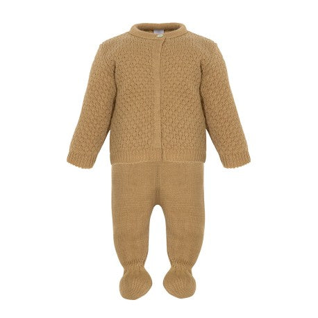 conjunto 2 piezas bebe polaina chaqueta mn8894 minhon alm mn8894_1