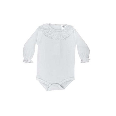 Body manga larga cuello volante-Minhon