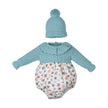 Conjunto 2 piezas bebé ranita manga larga tejido combinado y gorro punto-29863-Tony Bambino