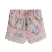 Pantalón corto para vestir detalle volantes de encaje-ALM-BGV98575